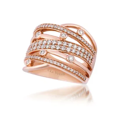 LIMITED QUANTITIES Le Vian Grand Sample Sale™ Ring featuring Vanilla Diamonds® set in 14K Strawberry Gold