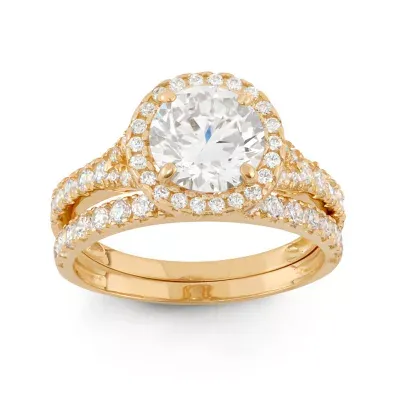 Womens 2 CT. T.W. White Cubic Zirconia 10K Gold Round Solitaire Engagement Ring