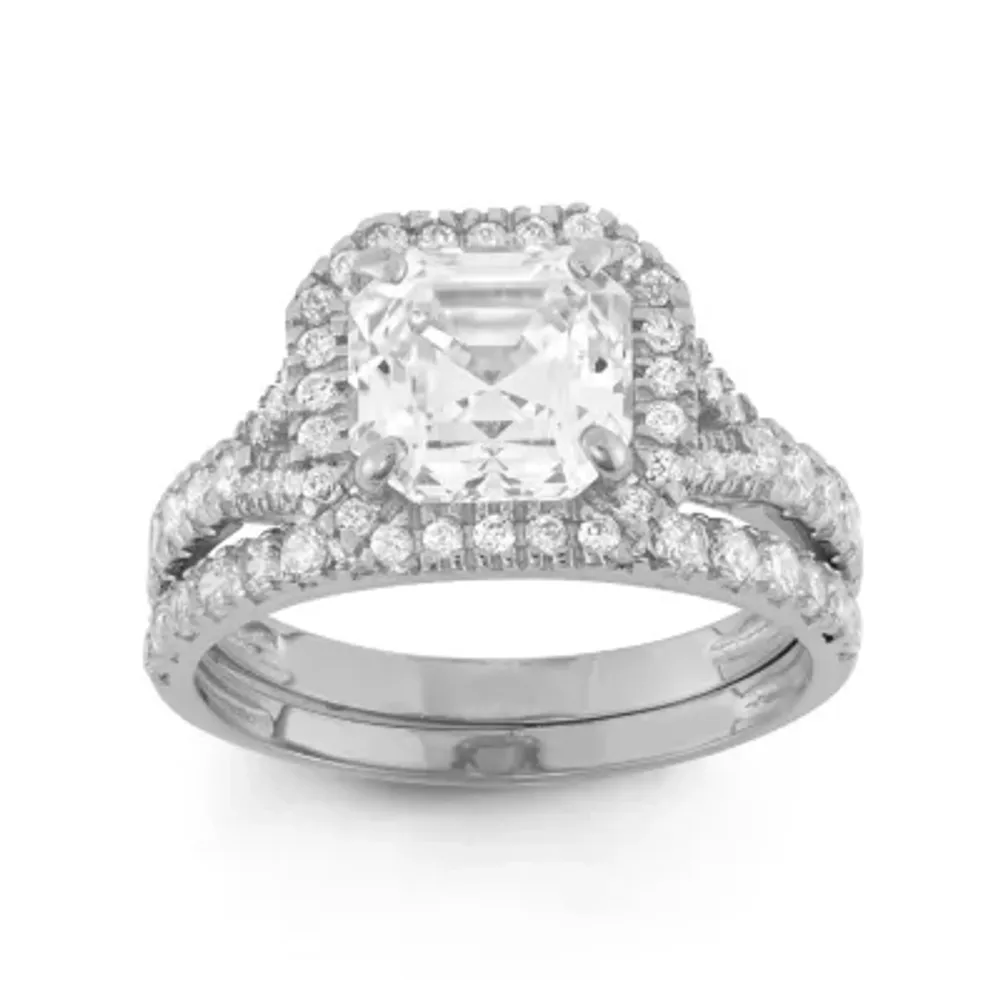 Womens 2 CT. T.W. White Cubic Zirconia 10K Gold Round Solitaire Engagement Ring