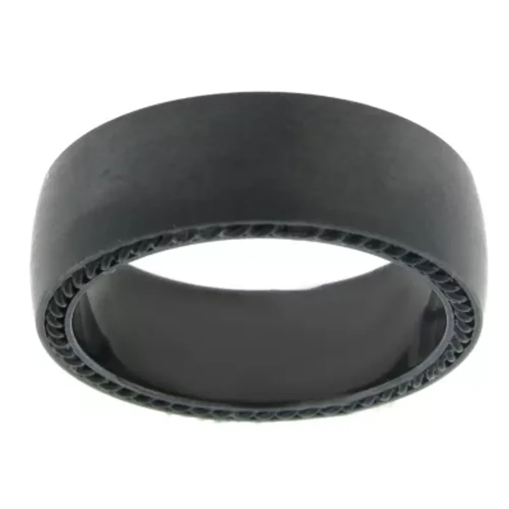 Mens Black Zirconium Band