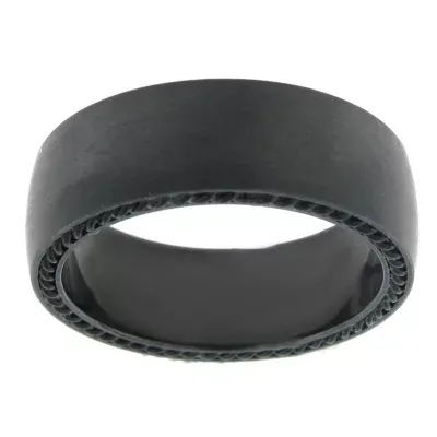 Mens Black Zirconium Band