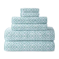 JCPenney Home Phoenix Yarn Dyed Bath Towels