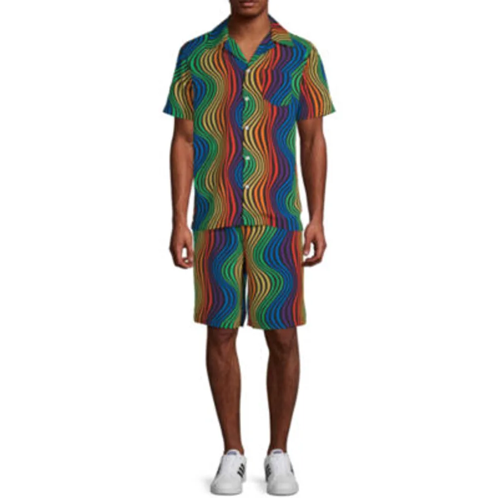 Rainbow Unisex Short Sleeve Shirt and Short Set