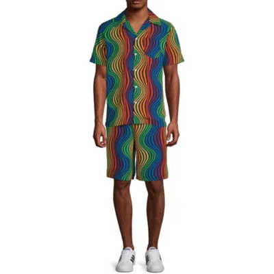 Rainbow Unisex Short Sleeve Shirt and Short Set