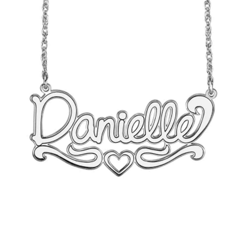 Personalized Womens 10K Gold Pendant Necklace