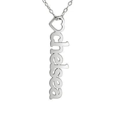 Personalized Womens Sterling Pendant Necklace