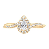 Womens / CT. T.W. Natural White Diamond 10K Gold Pear Engagement Ring