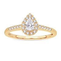 Womens / CT. T.W. Natural White Diamond 10K Gold Pear Engagement Ring