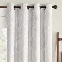 Eclipse Ambiance Lattice Draft Stopper Grommet Top Energy Saving 100% Blackout Single Curtain Panels