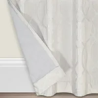Eclipse Ambiance Lattice Draft Stopper Grommet Top Energy Saving 100% Blackout Single Curtain Panels