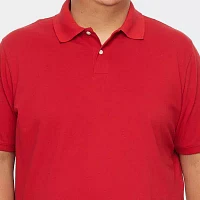 St. John's Bay Premium Stretch Big and Tall Mens Classic Fit Short Sleeve Polo Shirt