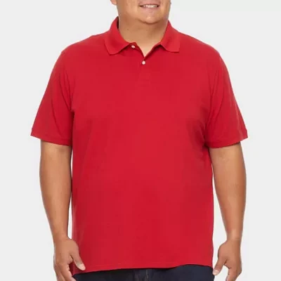 St. John's Bay Premium Stretch Big and Tall Mens Classic Fit Short Sleeve Polo Shirt