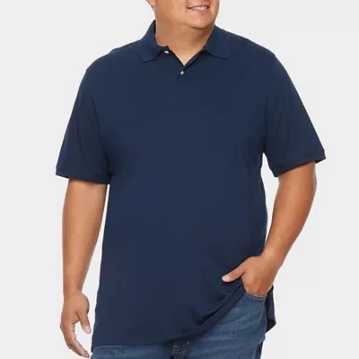 St. John's Bay Premium Stretch Big and Tall Mens Classic Fit Short Sleeve Polo Shirt