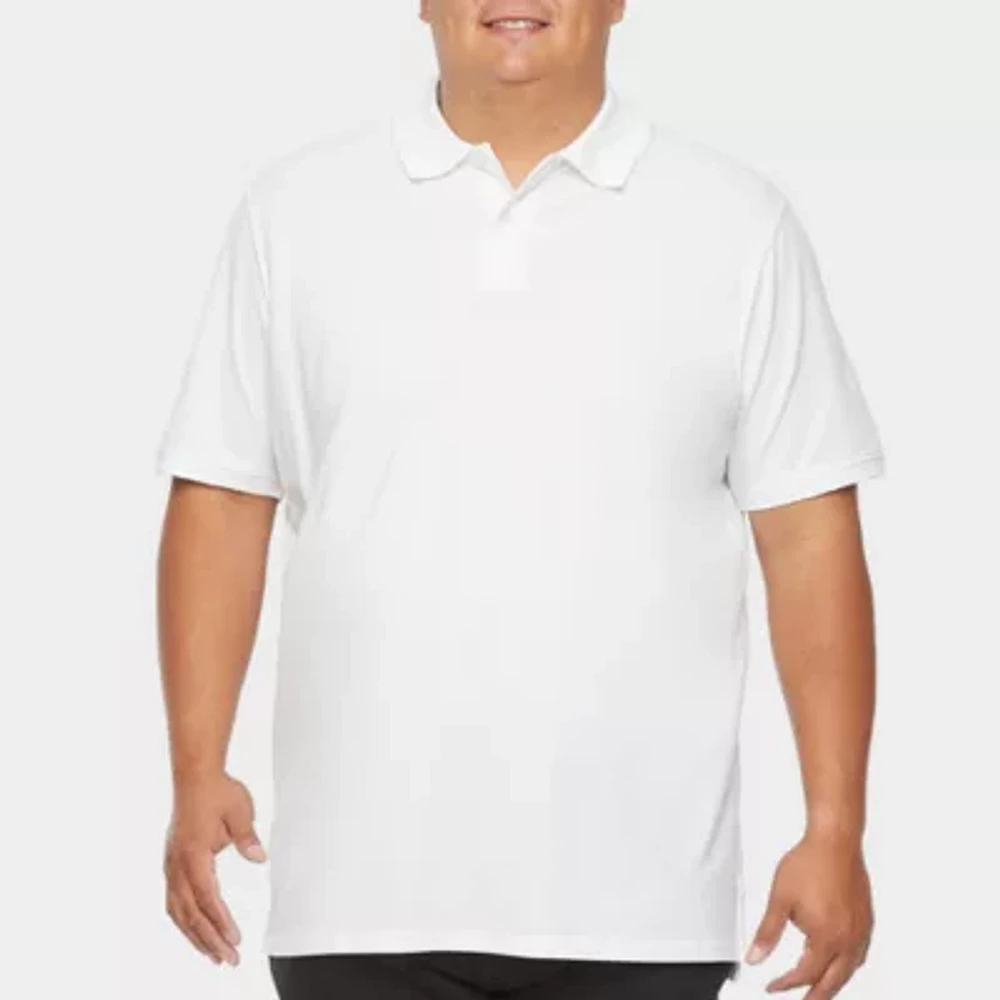 St. John's Bay Premium Stretch Big and Tall Mens Classic Fit Short Sleeve Polo Shirt