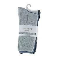 Gold Toe Ribbed 6 Pair Crew Socks Womens