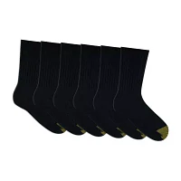 Gold Toe Ribbed 6 Pair Crew Socks Womens