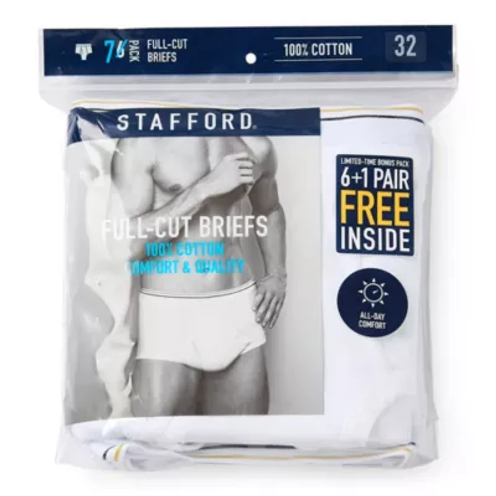 Stafford Full-Cut Bonus Pack 7 Pack Briefs
