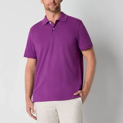 St. John's Bay Premium Stretch Mens Slim Fit Short Sleeve Polo Shirt