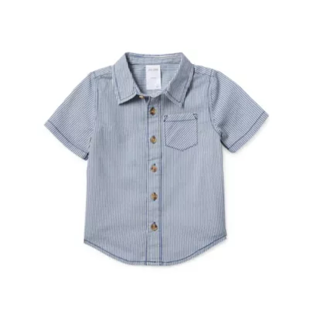 Okie Dokie Toddler & Little Boys Short Sleeve Button-Down Shirt