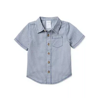 Okie Dokie Toddler & Little Boys Short Sleeve Button-Down Shirt