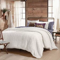 G.H. Bass & Co. Pinsonic Sherpa 3-pc. Midweight Embroidered Comforter Set