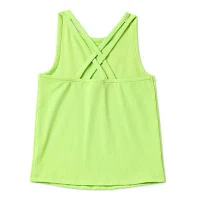 Okie Dokie Little Girls Active Round Neck Tank Top