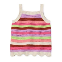 Okie Dokie Toddler & Little Girls Square Neck Tank Top