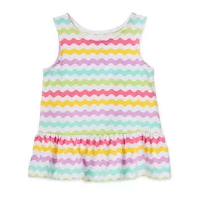 Okie Dokie Toddler & Little Girls Round Neck Tank Top