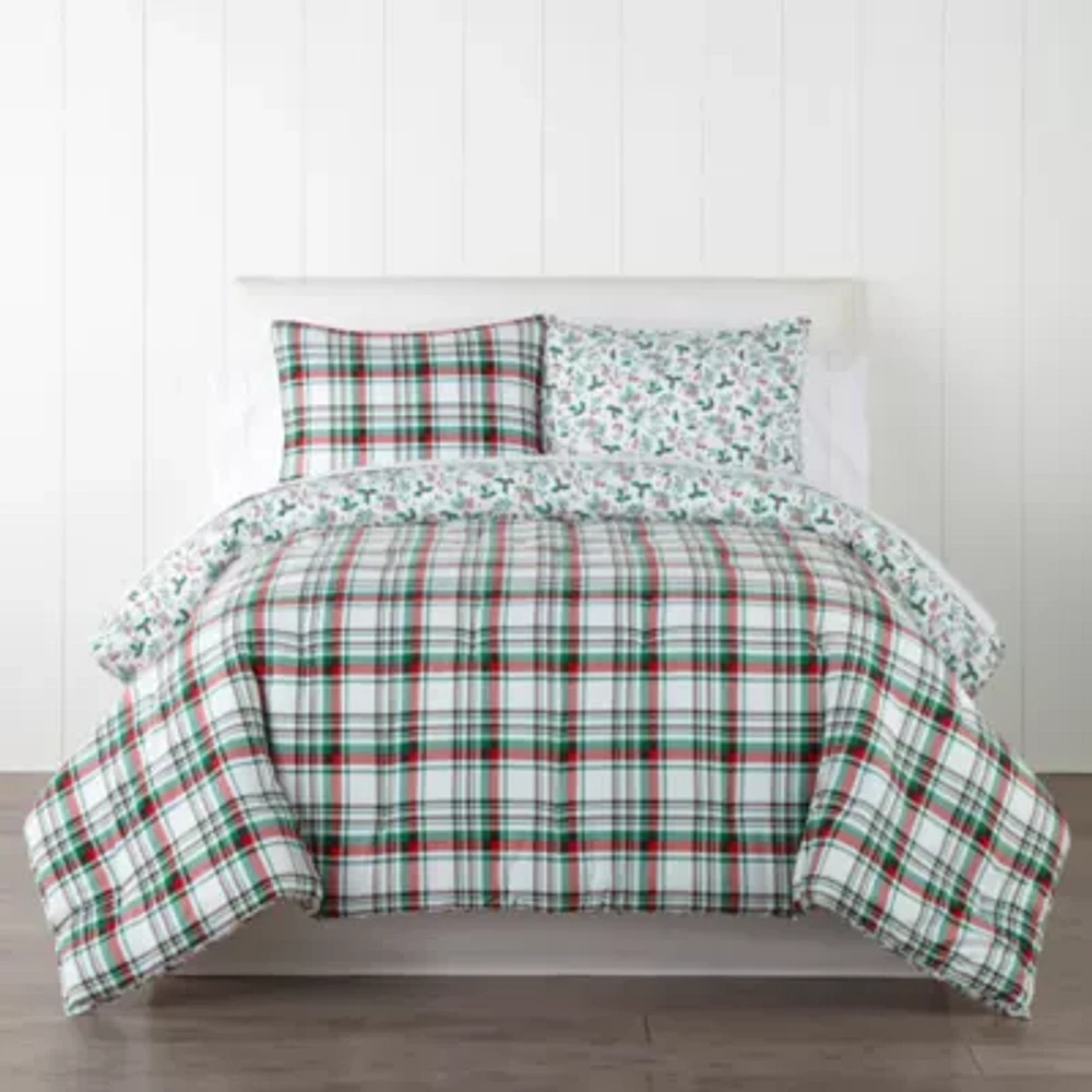 Martha Stewart Farmhouse Plaid 3-pc. Reversible Comforter Set