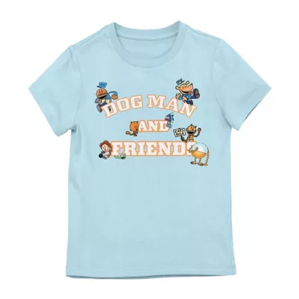 Little & Big Girls Dogman Round Neck Short Sleeve Graphic T-Shirt