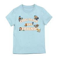 Little & Big Girls Dogman Round Neck Short Sleeve Graphic T-Shirt