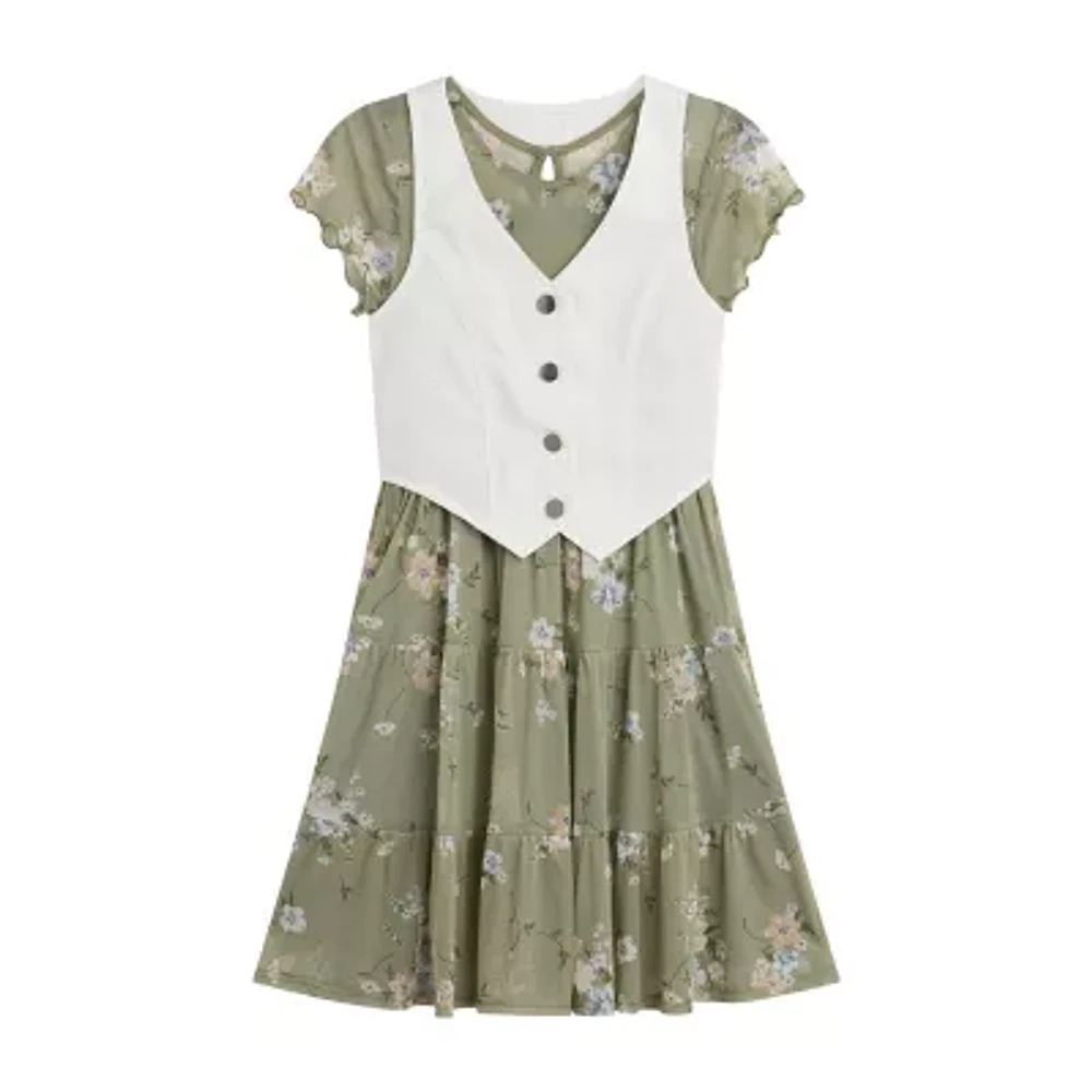 Byer California Big Girls Short Sleeve 2-pc. Dress Set