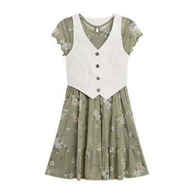 Byer California Big Girls Short Sleeve 2-pc. Dress Set