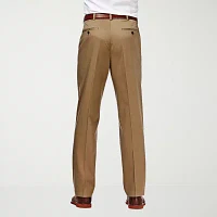 Haggar Premium No Iron Khaki Mens Classic Fit Flat Front Pant