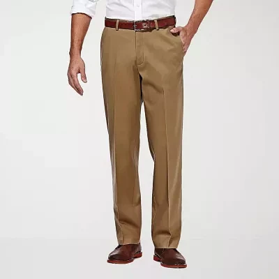 Haggar Premium No Iron Khaki Mens Classic Fit Flat Front Pant