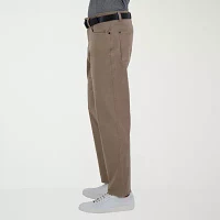 Haggar The Active Series City Flex 5 Pocket Cotton Traveler Mens Straight Fit Flat Front Pant