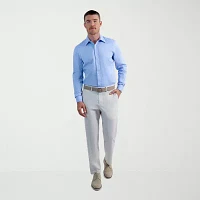 Haggar Mens Slim Fit Long Sleeve Dress Shirt