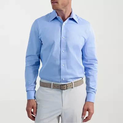 Haggar Mens Slim Fit Long Sleeve Dress Shirt