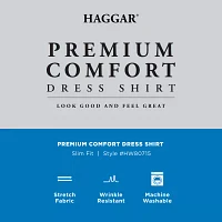 Haggar Mens Slim Fit Long Sleeve Dress Shirt