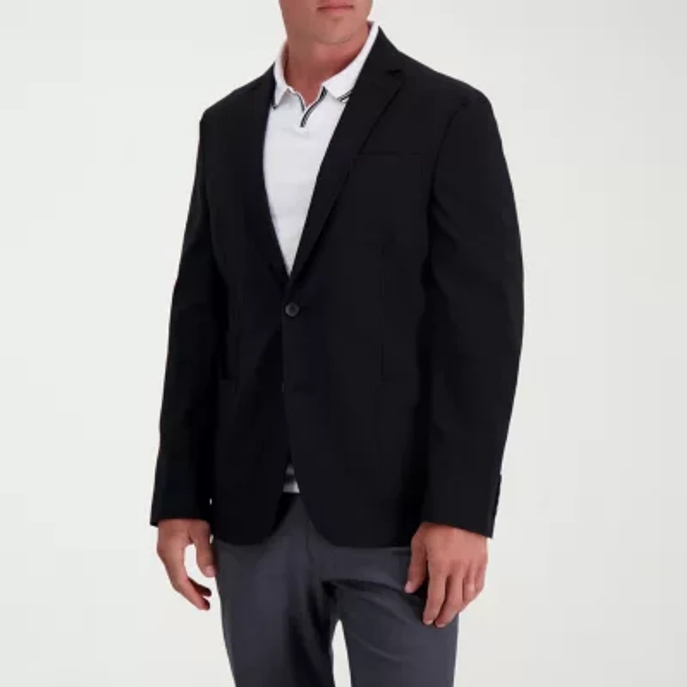 Haggar Smart Wash Tailored Highland Mens Stretch Fabric Regular Fit Blazer