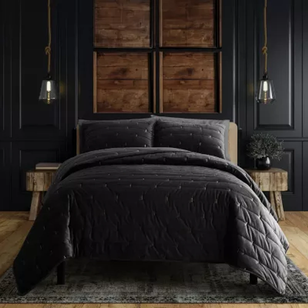 Indigo Road by Egypt Sherrod Travale Luxe Velvet 3-pc. Embroidered Quilt Set