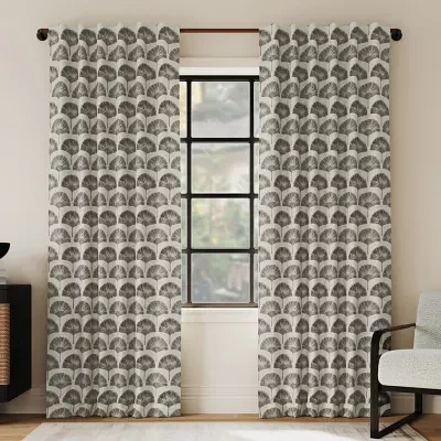 Indigo Road by Egypt Sherrod Block Leaf Back Tab 100% Blackout Single Curtain Panel