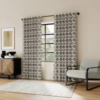 Indigo Road by Egypt Sherrod Block Leaf Back Tab 100% Blackout Single Curtain Panel
