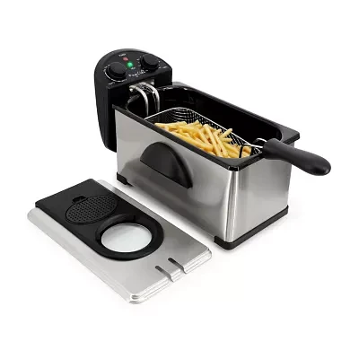 MegaChef. Stainless Steel Electric 3 Qt Deep Fryer