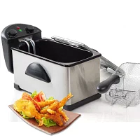 MegaChef. Stainless Steel Electric 3 Qt Deep Fryer