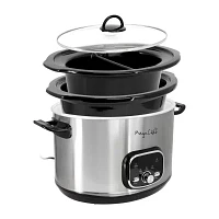 MegaChef. 6 Quart + 2.6 Quart  Split Electric 8 Qt Slow Cooker
