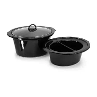 MegaChef. 6 Quart + 2.6 Quart  Split Electric 8 Qt Slow Cooker