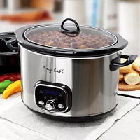 MegaChef. 6 Quart + 2.6 Quart  Split Electric 8 Qt Slow Cooker