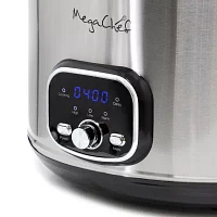 MegaChef. 6 Quart + 2.6 Quart  Split Electric 8 Qt Slow Cooker