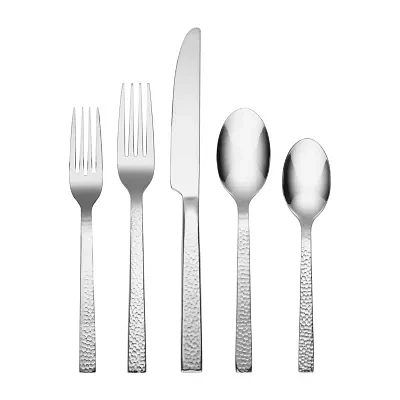 Chefs Table Hammered 45-pc. Flatware Set